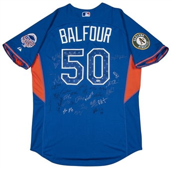 2013 Grant Balfour Multi-Signed All Star Commerative Practice Jersey (MLB Authenticated & PSA/DNA)
